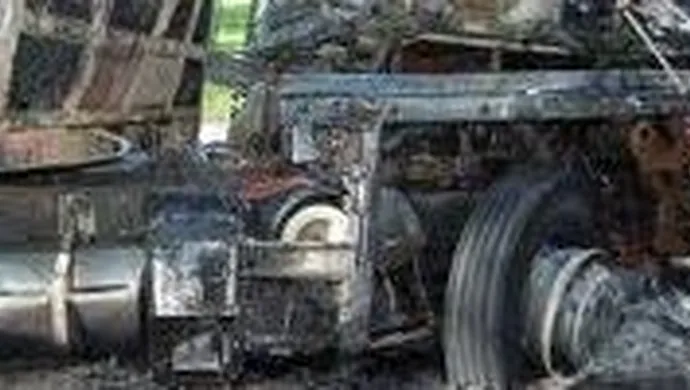 Ciężarówka spłonęła w Górczynie. Uwaga – ruch wahadłowy