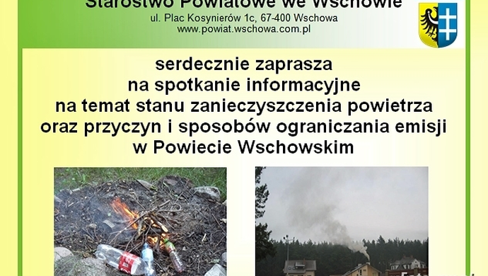 Informacja na temat ograniczania niskiej emisji  w powiecie wschowskim