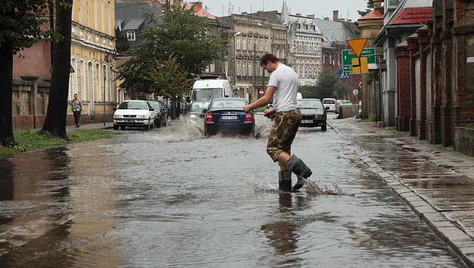 Kościuszki po sobotniej ulewie
