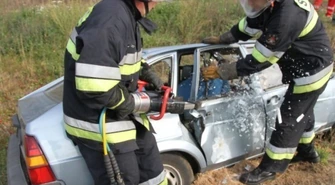 Wypadek komunikacyjny - to tylko ćwiczenia!