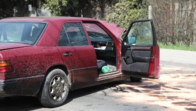 Kolizja na skrzyżowaniu ulic Obrońców Warszawy i Ogrodowej