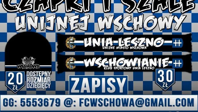 Czapka i szalik cegiełka na Dzień z Unią Leszno