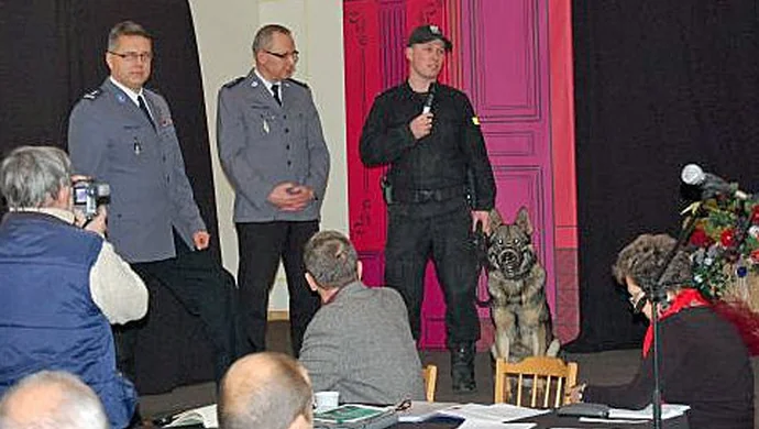 Pies policyjny patroluje Sławę