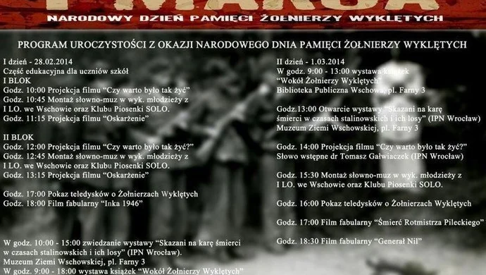 CKiR, Muzeum i Biblioteka zapraszają na sobotnie obchody Dnia Pamięci o Żołnierzach Wyklętych