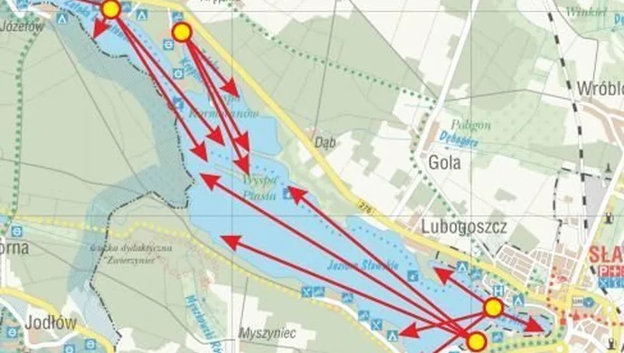 System ostrzegania na jeziorze sławskim