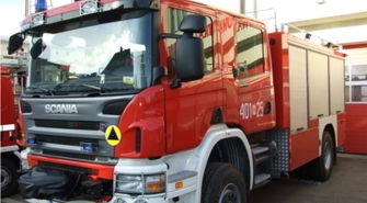 Pożar dachu w Konradowie