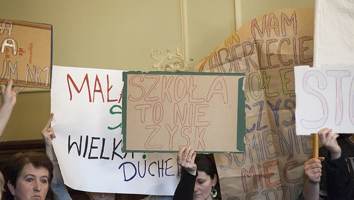 Relacja z głosowania nad zamiarem likwidacji Gimnazjum