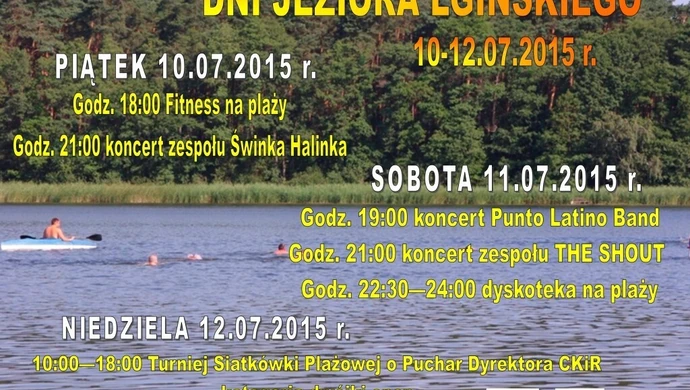 Od piątku Dni Jeziora Lgińskiego