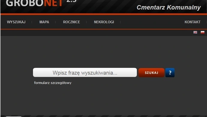 Sława: Internetowa wyszukiwarka grobów