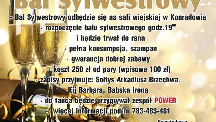 Bal sylwestrowy w Konradowie