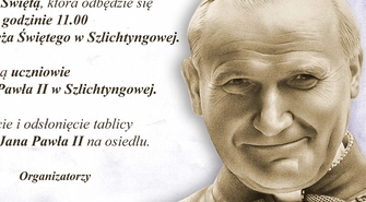 Uroczystość odsłonięcia tablicy - ulica Świętego Jana Pawła II