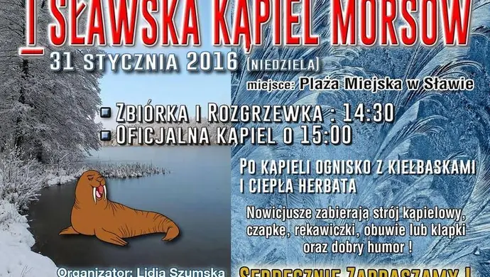 Zaproszenie na I Sławską Kąpiel Morsów