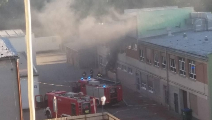 Pożar w halach "Jedności"