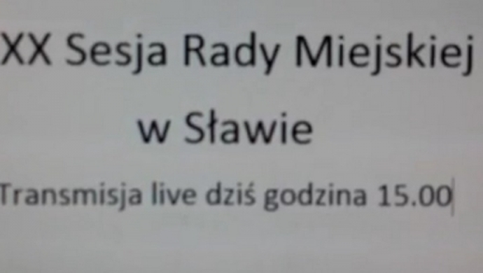Relacja z Sesji Rady Miejskiej w Sławie