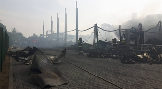 Pali się pieczarkarnia w Lipinkach