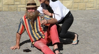 Wernisaż u Dudka na koniec Międzynarodowych Spotkań Twórczych w Sławie