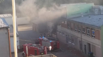 Pożar w halach "Jedności"