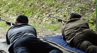 Zawody strzeleckie w Puszczy koło Szlichtyngowej