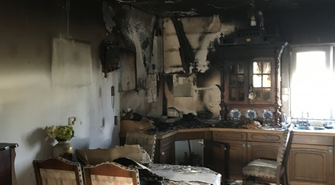 Podziękowanie za pomoc okazaną przy pożarze domu w Chocieborowicach