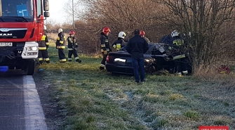 Jazda zakończyła się w krzakach