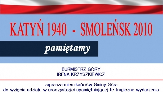 Upamiętnienie zamordowanych oficerów i ofiar katastrofy smoleńskiej w Górze