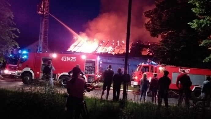 Pożar budynku na ulicy Daszyńskiego
