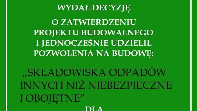 Pozwolenie na budowę dla Chemeko-System wydane