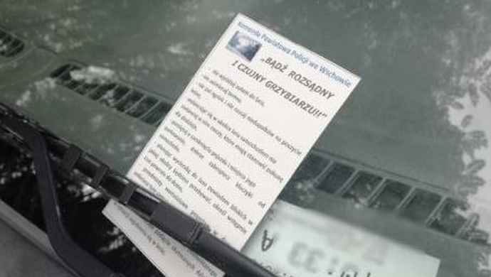 Akcja informacyjna policji skierowana do grzybiarzy