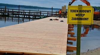 Oglądaliśmy prace na nowej plaży