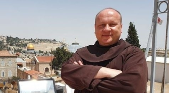 O. Maciej Olszewski OFM kapelan wschowskiej Policji z policyjną misją w Jerozolimie