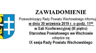 IX sesja Rady Powiatu Wschowskiego