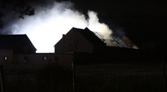Pożar budynku we Wschowie