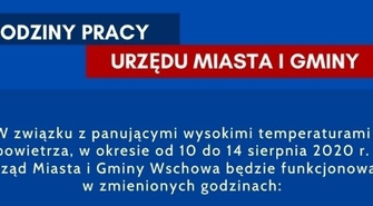 Godziny funkcjonowania urzędu w dniach 10-14 sierpnia