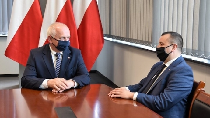 Starosta Wschowski Andrzej Bielawski z wizytą u Wojewody Lubuskiego Władysława Dajczaka