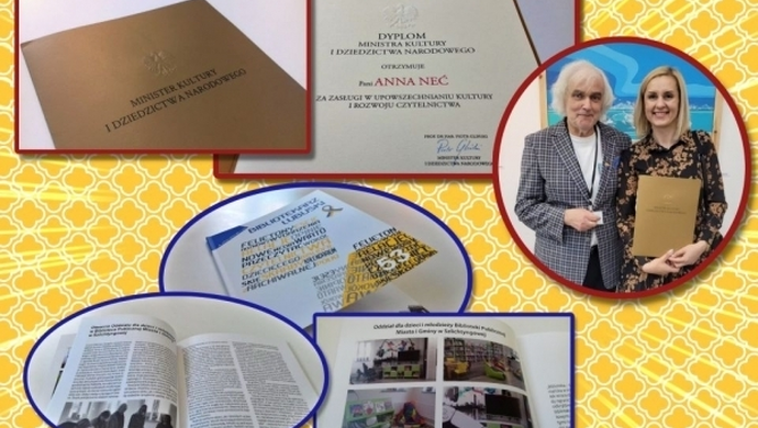 Wyróżnienie dla Dyrektor Biblioteki Publicznej Miasta i Gminy w Szlichtyngowej