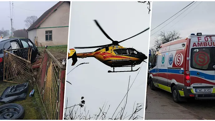 Dzieci zostały przetransportowane do szpitala