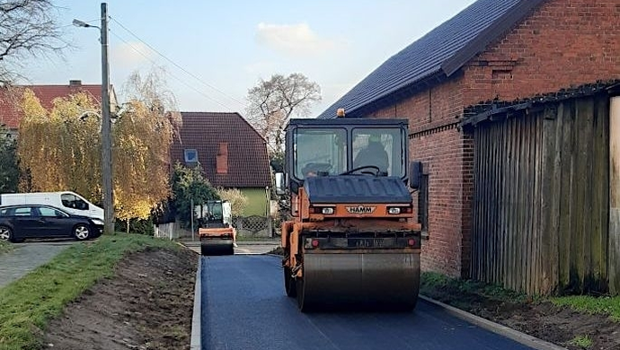 Postęp prac w ramach przebudowy drogi w Goli