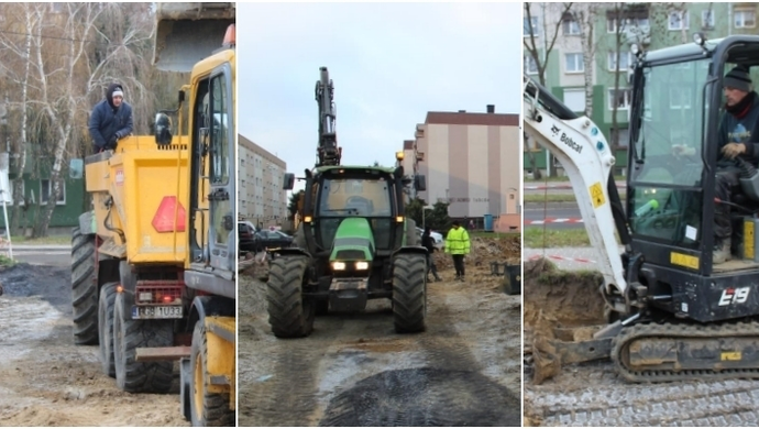 Prace budowlane na ul. Wolsztyńskiej postępują (FOTO)
