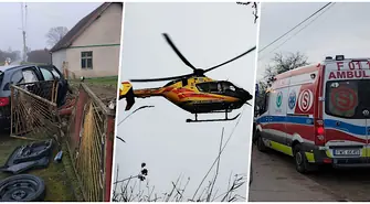 Dzieci zostały przetransportowane do szpitala