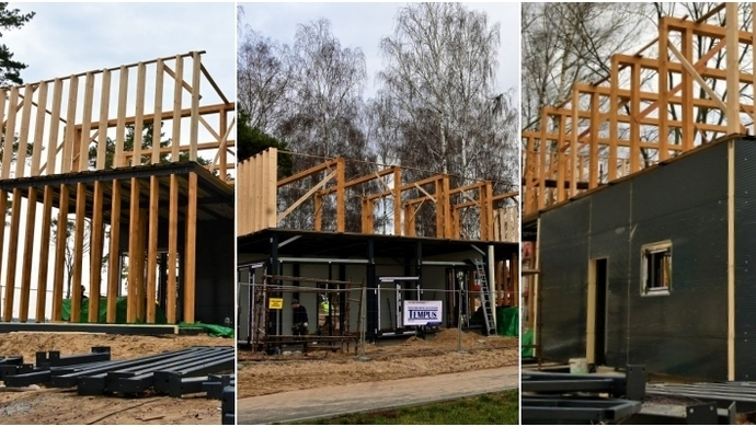 Nowe budynki gastronomiczne w Sławie nabierają kształtów (FOTO)