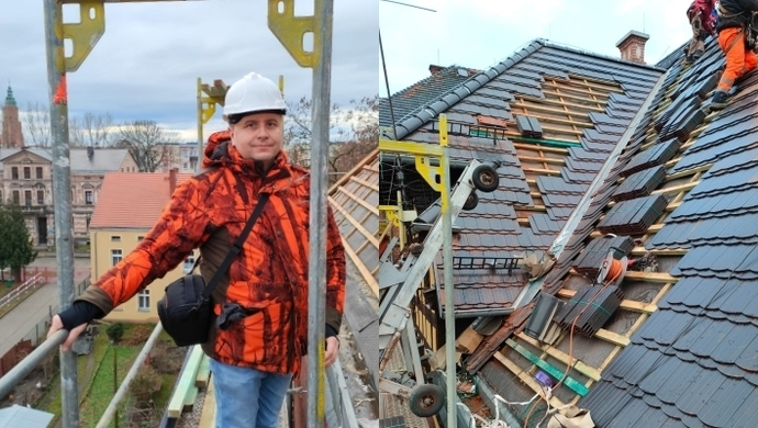 I Zespół Szkół we Wschowie w nowym wydaniu: trwa przebudowa dachu i wymiana okien