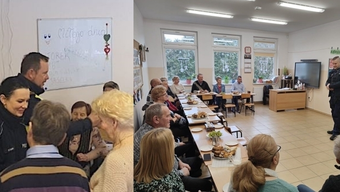 Policjanci złożyli życzenia z okazji Dnia Babci i Dnia Dziadka (FOTO)