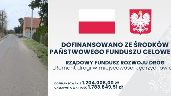na remont drogi w Jędrzychowicach