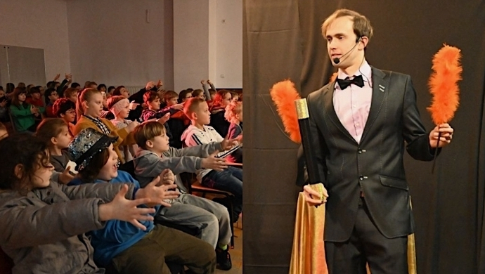 Dzieci z Domu Kultury w Sławie oczarowane pokazem iluzji! (FOTO)