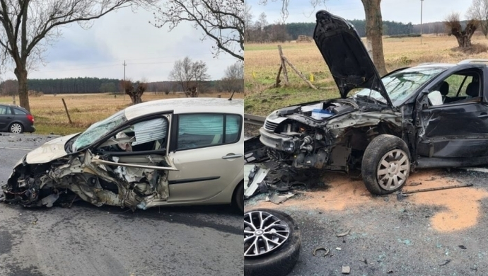 - kierowca i pasażerka trafili do szpitala