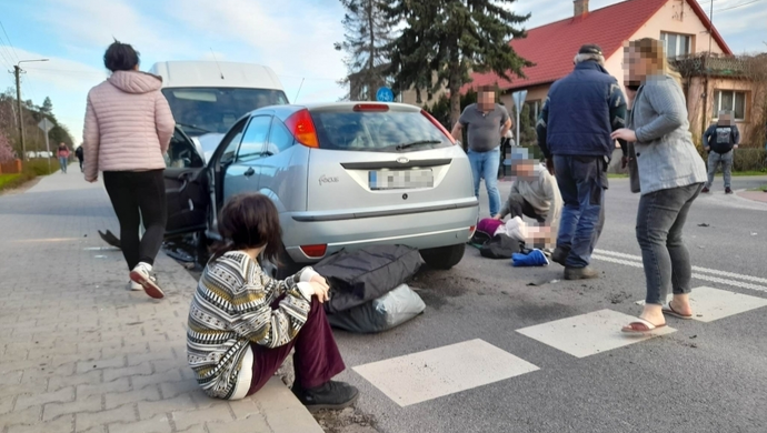 - świadek zdarzenia: „ledwie wyhamowałem!”