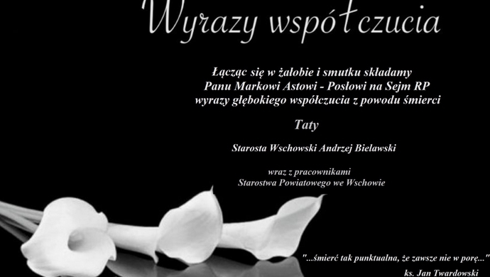 Wyrazy głębokiego żalu…