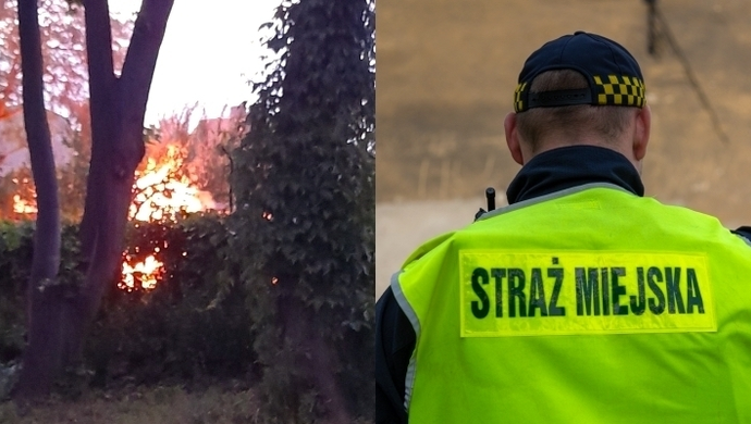 Wschowa. Płomienie w centrum miasta! Interweniowali strażnicy miejscy (VIDEO)