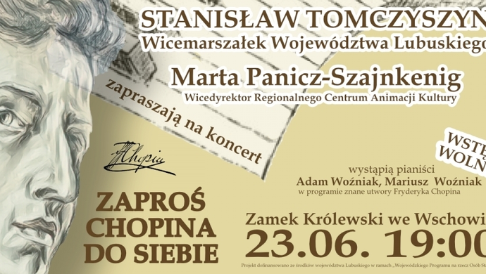 Koncert „Zaproś Chopina do siebie” - Muzyczne emocje na Zamku we Wschowie