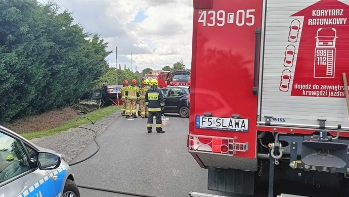 W Lipinkach doszło do zderzenia dwóch pojazdów (FOTO)